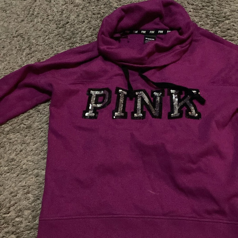 Pink (brand) hoodie with turtle neck